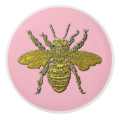 3-Dルックハニービー&あなたの色 セラミックノブ (正面)