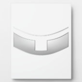 3-Dルック・シルバーの司祭または大臣の襟 フォトプラーク (正面)