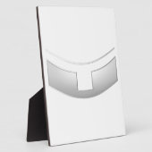 3-Dルック・シルバーの司祭または大臣の襟 フォトプラーク (側面)