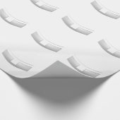 3-Dルック・シルバーの司祭または大臣の襟 ラッピングペーパー (角)