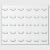 3-Dルック・シルバーの司祭または大臣の襟 ラッピングペーパー (フラット)