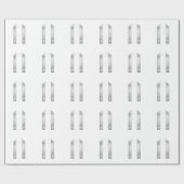 3-Dルック·シルバー僧のストール ラッピングペーパー (フラット)