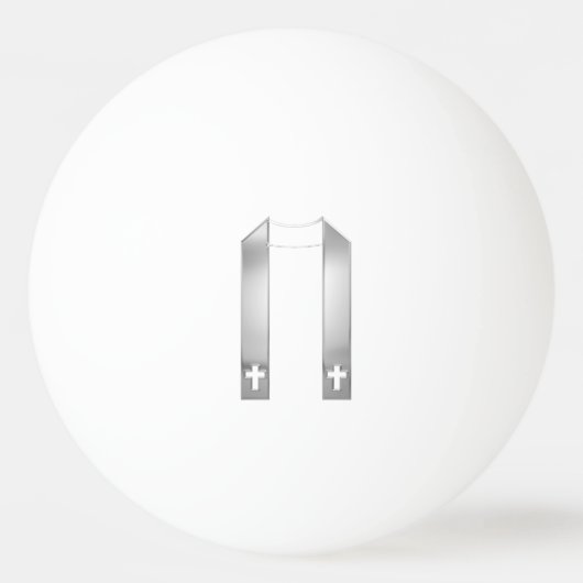 3-Dルック·シルバー僧のストール 卓球ボール (正面)