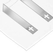 3-Dルック・シルバー坊主盗 ショートテーブルランナー (コーナー)