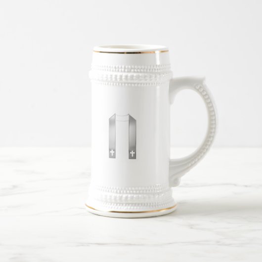 3-Dルック・シルバー坊主盗 ビールジョッキ (右)