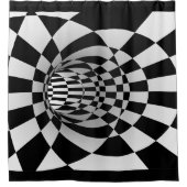 3-D光学錯覚シャワーカーテン シャワーカーテン (正面)