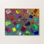 3-D単位の形状の質量 ジグソーパズル (横)