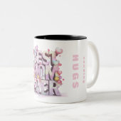 *~* 3-d愛されたハグ母の日ハート+花AP72 ツートーンマグカップ (正面右)