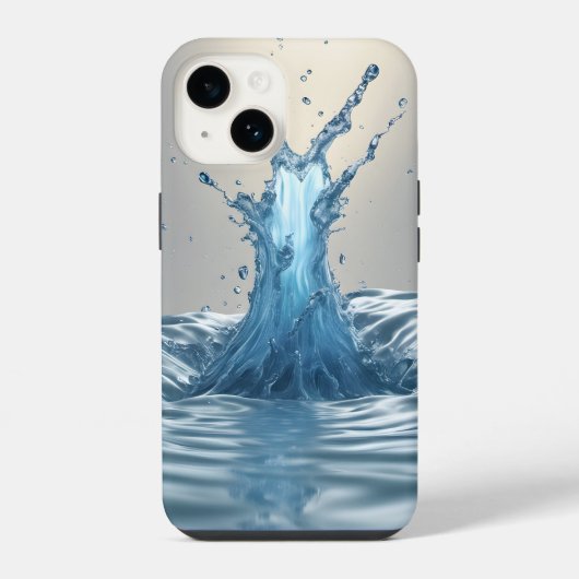 3-D水スプラッシュ iPhoneケース (裏面)