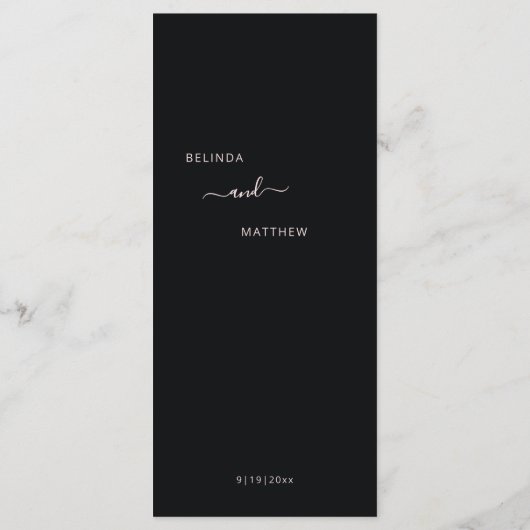 3 D Rose Dark Romantic Wedding メニュー (裏面)