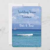 3 Dolphins Ocean Wedding Invite Seas the Day 招待状 (裏面)