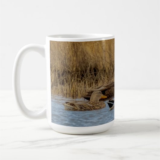 3 Ducks 11 oz or 15 oz mug コーヒーマグカップ (左)
