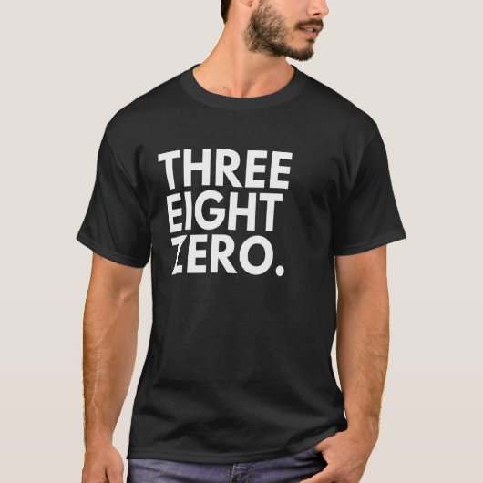 3 EIGHT ZERO Area Code 380 Columbus OH Ohio US Tシャツ (正面)