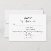 3 Entree Tropical Palm treeメニューRSVP結婚's Card 招待状 (裏面)