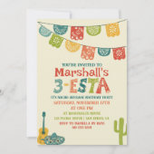 3-Esta Mexican Fiesta Themed 3rd Birthday Party 招待状 (正面)