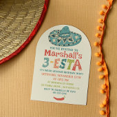 3-Esta Sombrero Boys 3rd Birthday Party 招待状