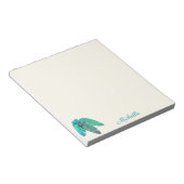 3 Feather Waterカラーシンプルオフホワイト追加の名前 ノートパッド (アングル)