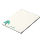 3 Feather Waterカラーシンプルオフホワイト追加の名前 ノートパッド (回転)