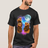 3 Ferret Moon Howling Ferrets Funny For Men, Women Tシャツ (正面)