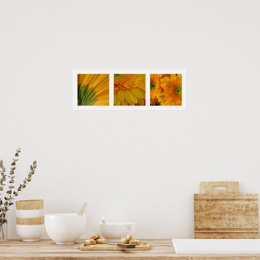3 Gerberasポスター ポスター (キッチン)