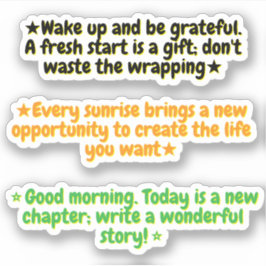 3 Good Morning Inspirational Quotes | Motivational シール