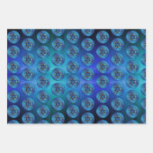 3 Happy Hanukkah Wrapping紙追加お子様の名前 ラッピングペーパーシート (正面3)