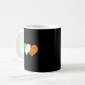 3 Hearts Ireland Flag St. Patricks Day Irish Flags コーヒーマグカップ (正面左)