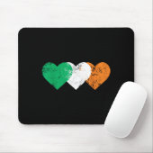 3 Hearts Ireland Flag St. Patricks Day Irish Flags マウスパッド (マウス)