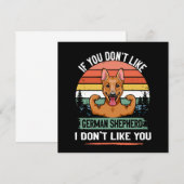 3 If You Don't Like German Shepherd I Don't Like Y 招待状 (正面/裏面)