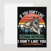 3 If You Don't Like German Shepherd I Don't Like Y 招待状 (正面/裏面)