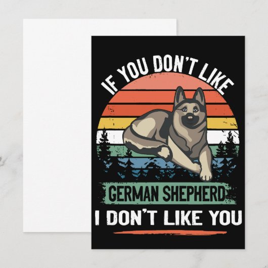 3 If You Don't Like German Shepherd I Don't Like Y 招待状 (正面/裏面)