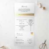 3 in 1シンプルフォト結婚ズ 三つ折り招待状 (内部)