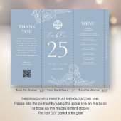 3 in 1テーブル番号、メニューとサンキューカード