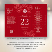 3 in 1テーブル番号、メニューとサンキューカード