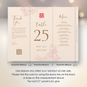 3 in 1テーブル番号、メニューとサンキューカード