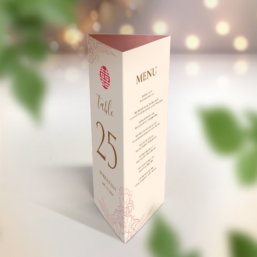 3 in 1テーブル番号、メニューとサンキューカード