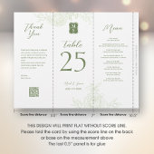 3 in 1テーブル番号、メニューとサンキューカード