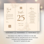 3 in 1テーブル番号、メニューとサンキューカード