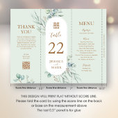 3 in 1テーブル番号、メニューとサンキューカード