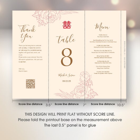 3 in 1テーブル番号、メニュー&お礼のメモ記号 ポスター