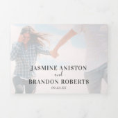 3 in 1フォトオーバーレイ結婚ズ 三つ折り招待状 (カバー)