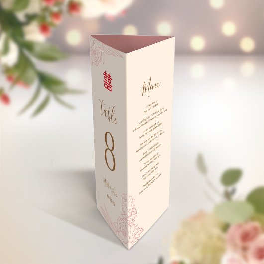 3 in 1表番号、メニューおよび写真カード