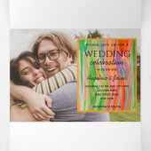 3 in 1 オレンジ フォト ウェディング 三つ折り招待状 (内部中)
