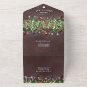 3-in-1 ラスティックなクリスマス ウィンターウェディング オールインワン招待状 (外側)