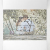 3 in 1 ローズゴールドとネイビーの結婚式 三つ折り招待状 (内部中)