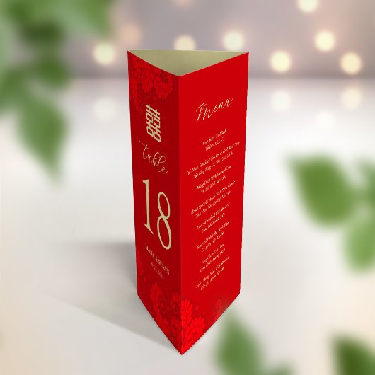 3 in 1 Table number, Menu & thank you card