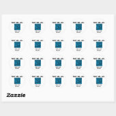 3 inch square stickers. Sheet of 6. ラウンドシール (シート)