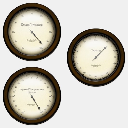 3 Industrial Meters Steampunk Cosplay & 飾's ラベル (グループ)