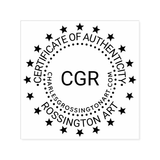 3 Initial Certificate of Authenticity Name URL #5 セルフインキングスタンプ (デザイン)