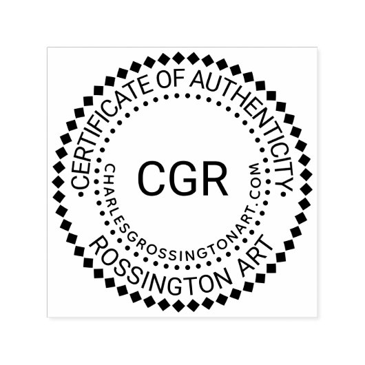 3 Initial Certificate of Authenticity Name URL #6 セルフインキングスタンプ (デザイン)